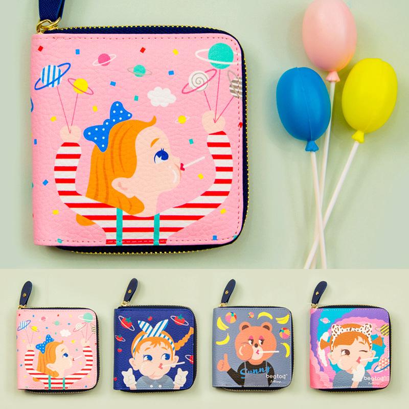 Bangbangfang wallet cute cartoon soft girl short wallet small fresh Japanese Korean Student Wallet