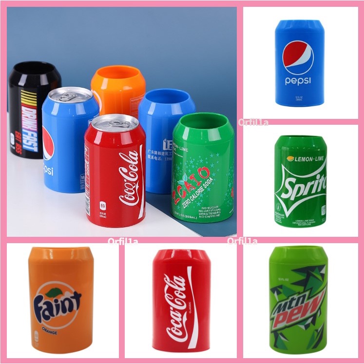 ปลอกหุ้มกระป๋องเบียร์ ชนิดซิลิโคน ลายกระป๋องเครื่องดื่ม ขนาด 355 มล.