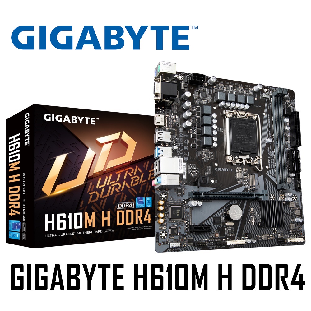 MAINBOARD (เมนบอร์ด) 1700 GIGABYTE H610M H DDR4 รับประกัน 3 - Y