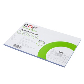 ONE ใบสำคัญจ่าย/รับ คาร์บอนในตัว 2ชั้น (แพ็ค5เล่ม)