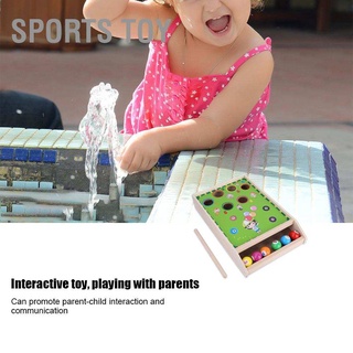 Sports Toy ชุดของเล่นไม้บิลเลียดบอลเกมปริศนาเสริมการเรียนรู้เด็ก