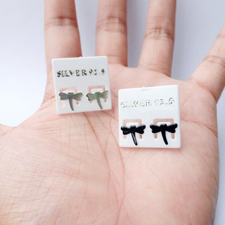 ต่างหูเงินแท้ dragonfly earrings 92.5% เงินแท้ (แมลงปอแผ่น)
