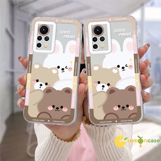 เคสแบบใส Infinix Smart 6 5 4 4C 5 Pro Infinix Hot 10 11 Play 10 10t 10s NFC 10i 9 Pro 10 Lite 11 Plus Hot 9 Play 11 11S NFC Tencno Spark 5 PRO ลายการ์ตูนกระต่ายน่ารัก คุณภาพสูง แฟชั่นเคส