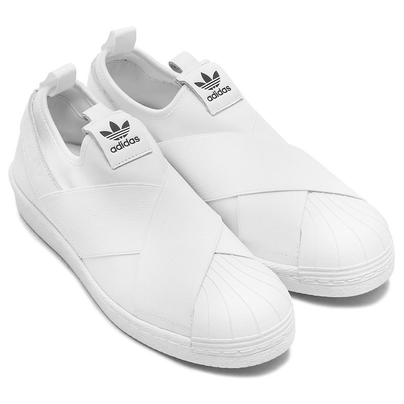 adidas all white slip on