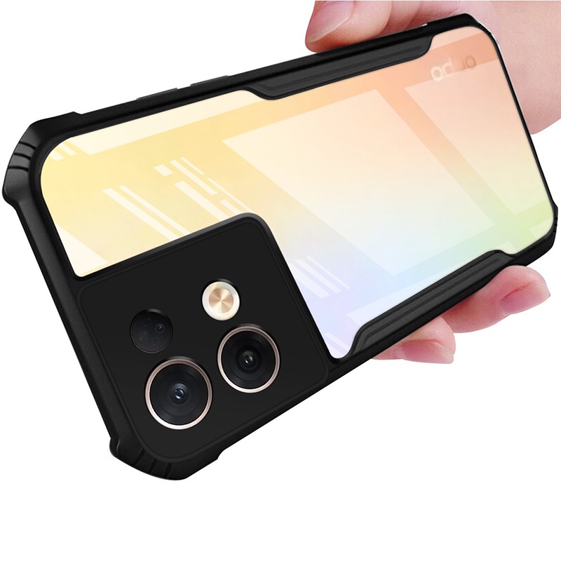 OPPO Reno 8 7 6 Pro 5 Lite 7Z 6Z 5Z 5F 4F 2Z 2F 2 Hybrid Soft Silicon กันกระแทกกันชน & Hard PC ฝาหลั