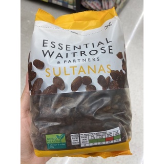 ลูกเกด ตากแห้ง ตรา เวทโทรส เอสเซนเชี่ยล 500 G. Waitrose Essential Sultanas ( Waitrose Essential Brand )