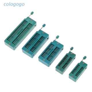 Colo 16 20 24 28 40 P P Pin 2.54 มม. สีเขียว Dip ทดสอบ Zif Ic ซ็อกเก็ต Ic เชื่อมประเภท