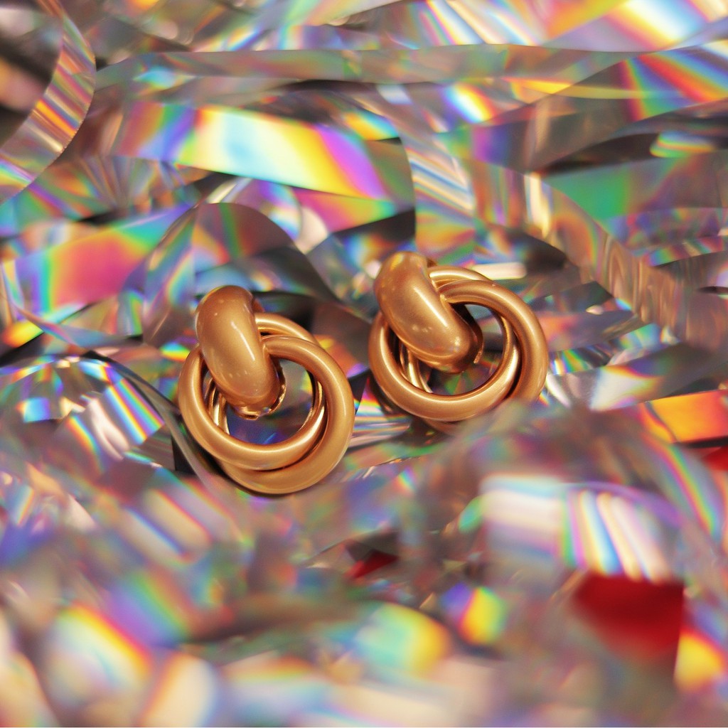 ต่างหู Geny Vintage 90s Aesthetic Minimalist Metallic Style