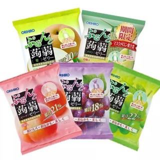 ORIHIRO Prunto Konnyaku Jelly  โอริฮิโร เยลลี่ ทำจากบุก  ผสมน้ำผลไม้แท้ 120g. มี 7 รส