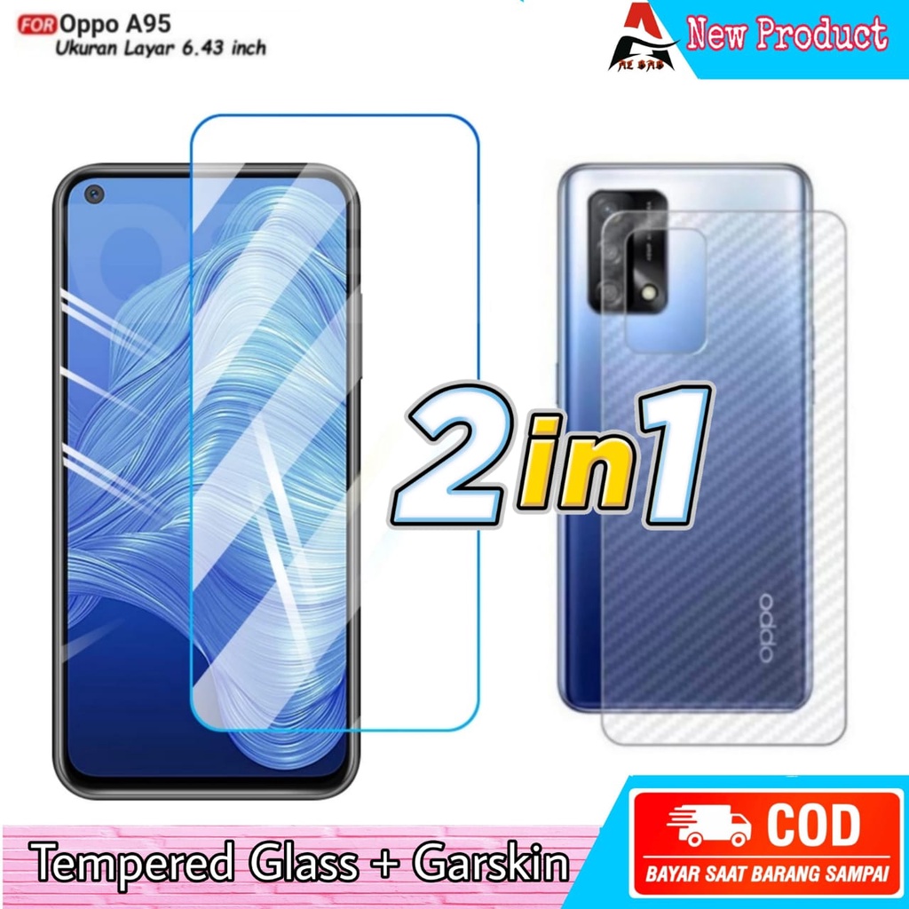 ฟิล์มกระจกนิรภัย OPPO A95 CLEAR BONUS GARSKIN SCREEN PROTECTOR OPPO A95