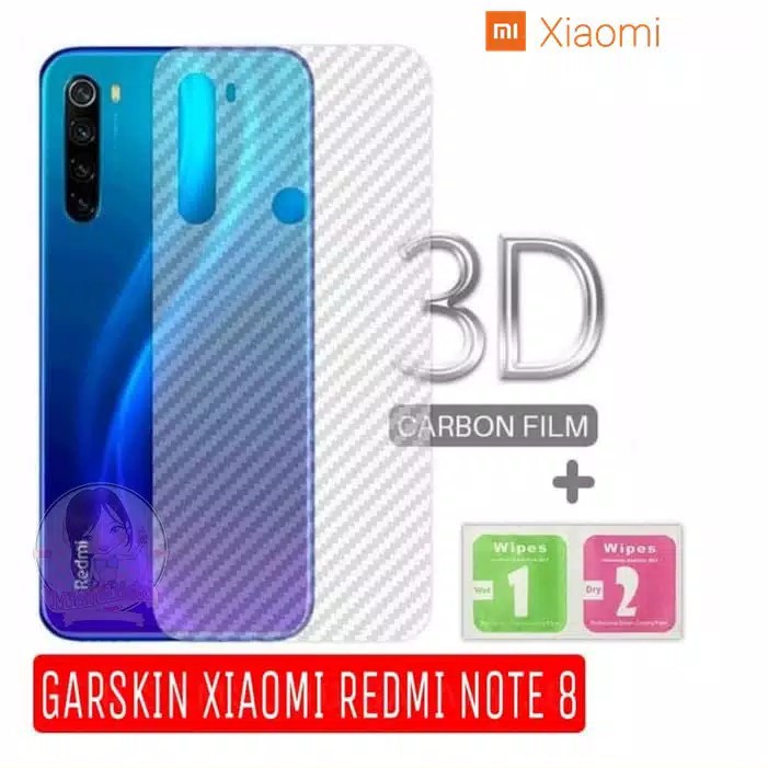 GARSKIN REDMI NOTE 9/9 PRO /8 /8 PRO /9 PROMAX/9S BACK SKIN CARBON ANTI-SCRATCH