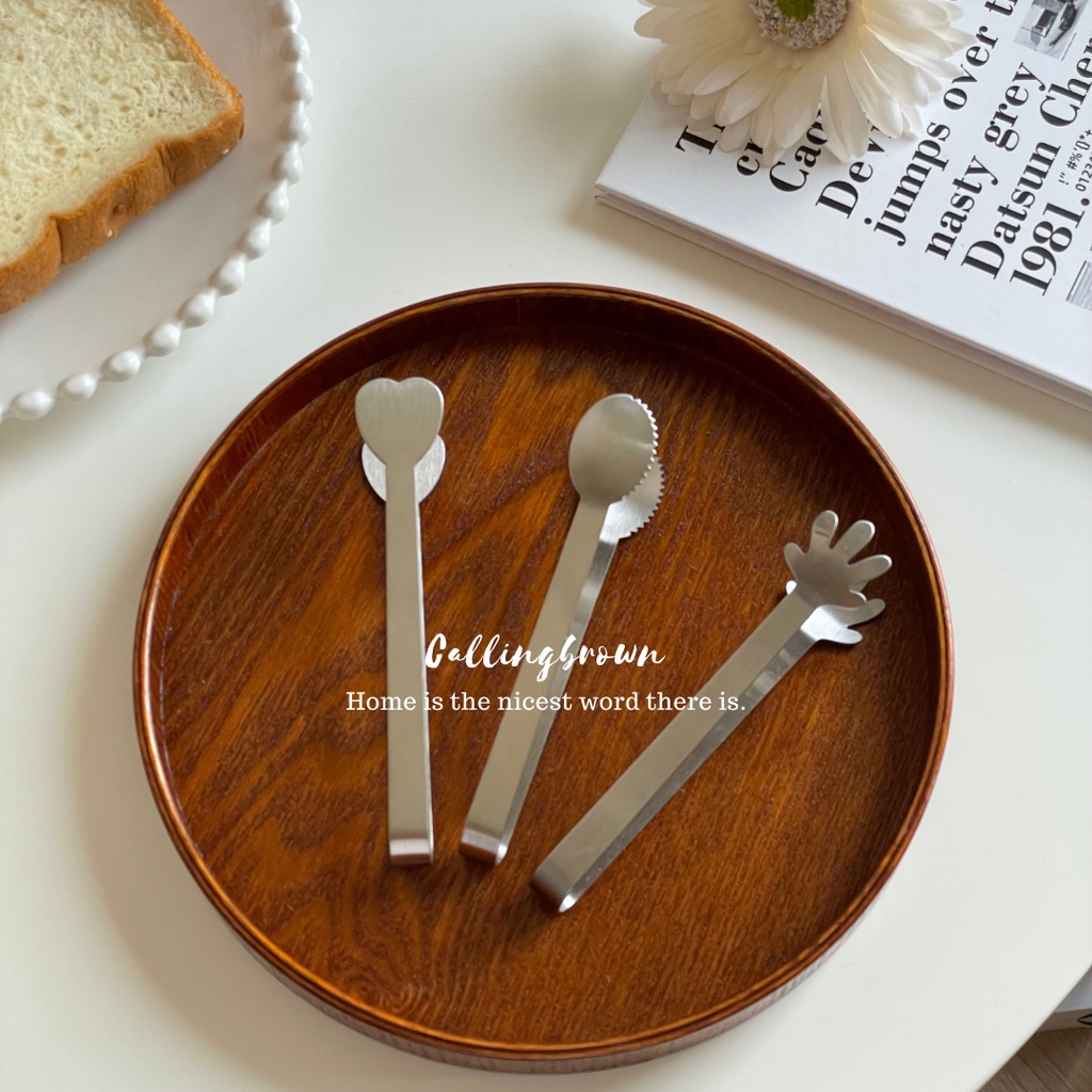 Callingbrown [🍡🍧พร้อมส่ง🍧🍡] Home cafe ที่หนีบน้ำแข็ง ที่หนีบ ที่คีบ ที่คีบอาหาร