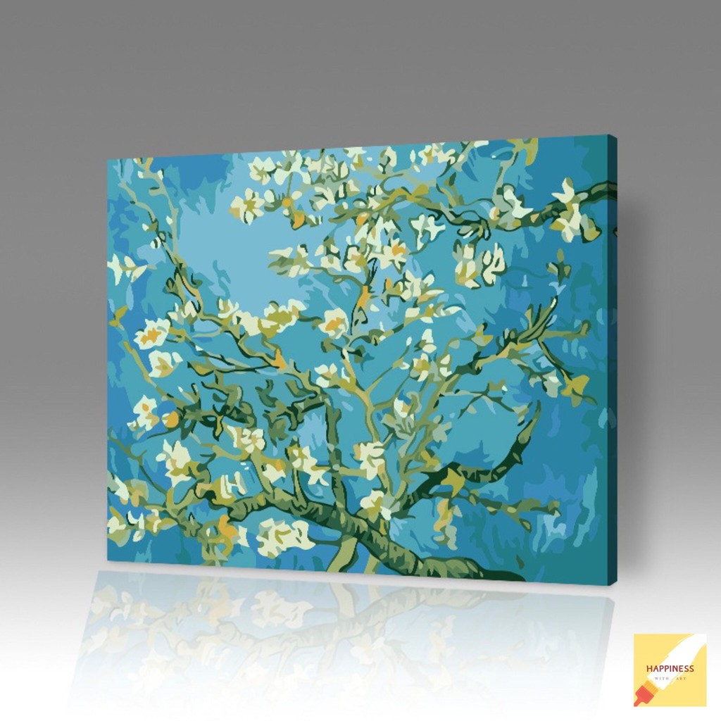 (FW7) ชุดระบายสี รูปภาพ ของขวัญ ชุดระบายสีตามตัวเลข paint by numbers งานฝีมือ DIY