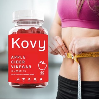 Kovy ACV Gummies🍎 แอปเปิ้ลไซเดอร์ เยลลี่ลดน้ำหนัก นำเข้าจากต่างประเทศ🇺🇸 60 เม็ด 1000mg