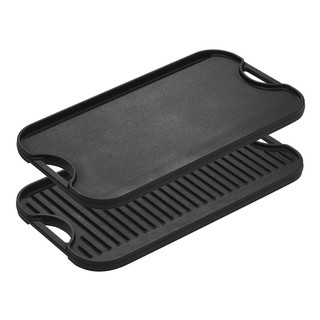 Lodge Cast Iron Reversible Grill/Griddle กระทะย่างสี่เหลี่ยมยาวสองด้าน 50.8x26.51 cm LPGI3