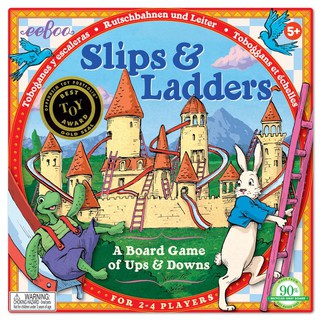 eeBoo  Slips and Ladders Board Game E เกมบันไดและไม้ลื่น
