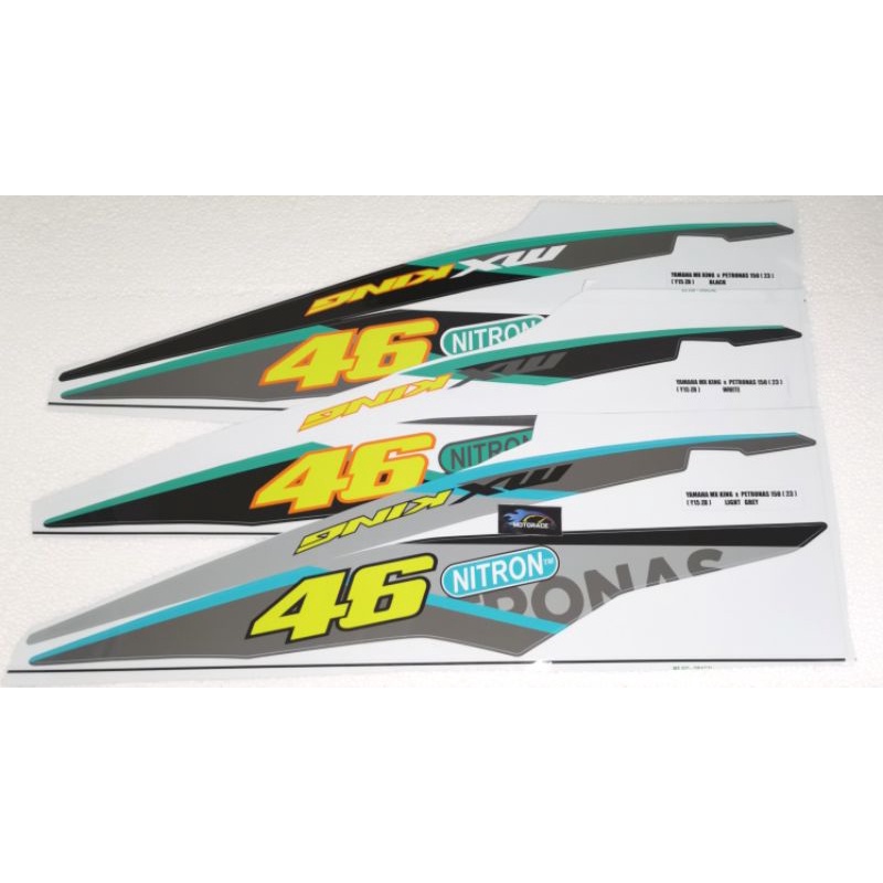 YAMAHA Y15ZR V1 V2 ชุดฝาครอบสติ๊กเกอร์ STRIPE (23) MX KING PETRONAS 46 NITRON