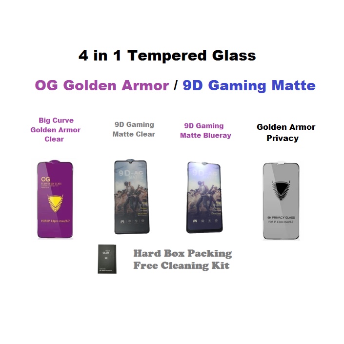 Redmi OG เกราะ Matte/Blueray/ความเป็นส่วนตัว Protector Glass Mi Note 9i 7 9 10 10s 10X 10T 11 11s 12