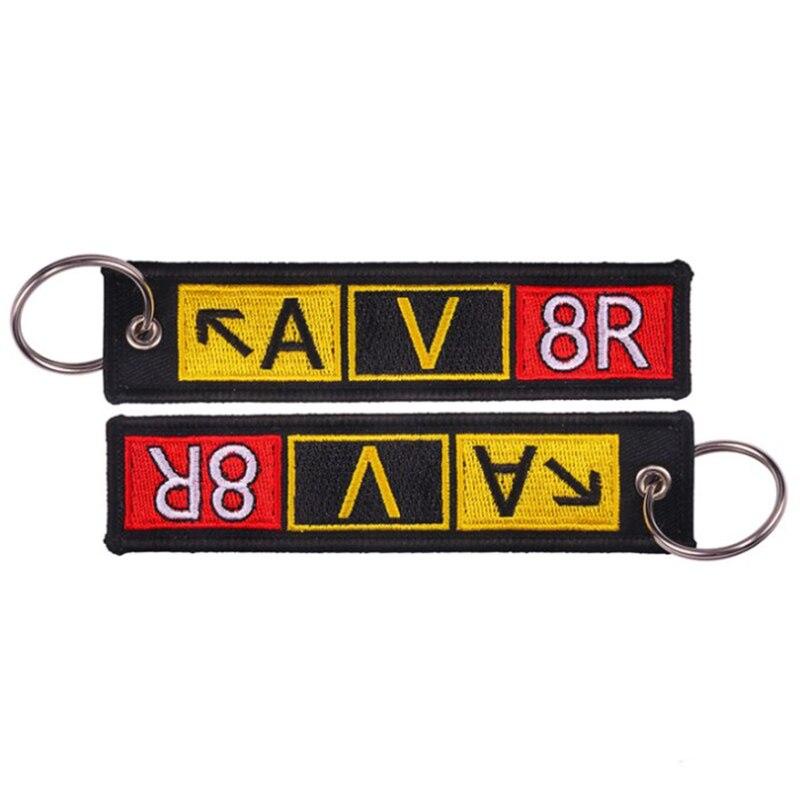 Aviation Keychains tag - AV8R Airport cartaway Sign พวงกุญแจ Aviator พวงกุญแจ runway tag/พวงกุญแจ