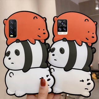 เคสโทรศัพท์ ซิลิโคนนิ่ม ลายการ์ตูนหมี We Bare Bear น่ารัก สำหรับ Vivo V20 SE Pro Y20 Y20i Y20s Y12S Y50 Y30 Y73S Y11S IQOO 5 Pro