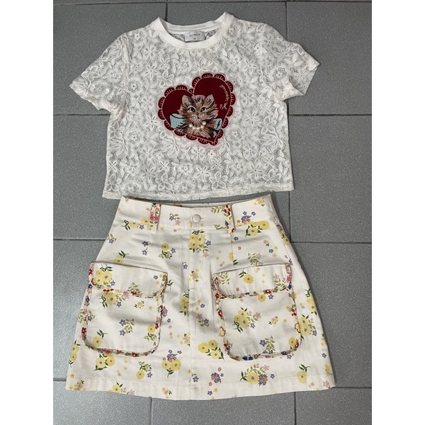 lyn around ชุดเซ็ต เสื้อและกระโปรงสั้น (เสื้อมีตำหนิสีตก)