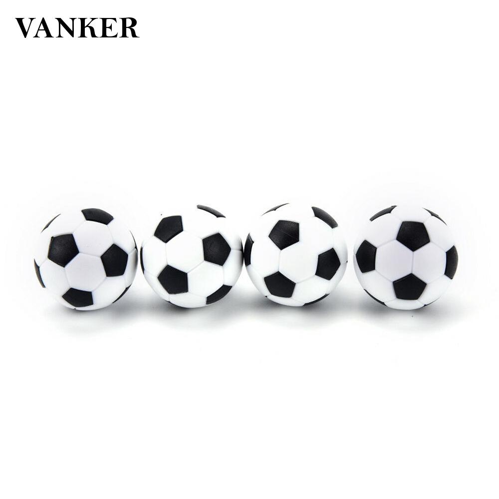 4 Soccer Foosballs Black /& White Engraved Table Soccer Balls