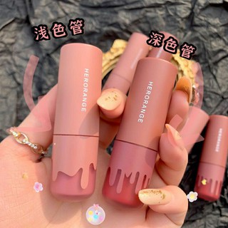 ลิป HERORANGE ลิปสติกดอกไม้ขนาดเล็ก Matte 6 เฉดสี