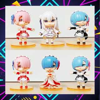 โมเดล Re-Zero รีซีโร่ 6ตัว สูง10cm.