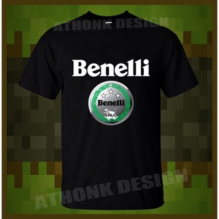 เสื้อยืดผ้าฝ้ายพิมพ์ลายแฟชั่น เสื้อยืดคอกลม ผ้าฝ้าย พิมพ์ลาย Benelli Motorcycle Est 1911 สไตล์คลาสสิก แฟชั่นฤดูร้อน