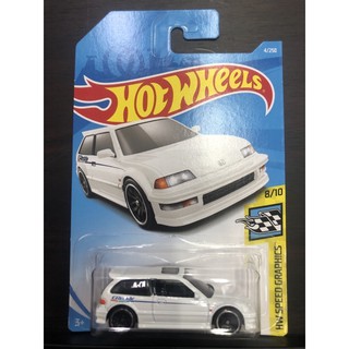 Hotwheels 90 Honda Civic EF(เบาะดำ)