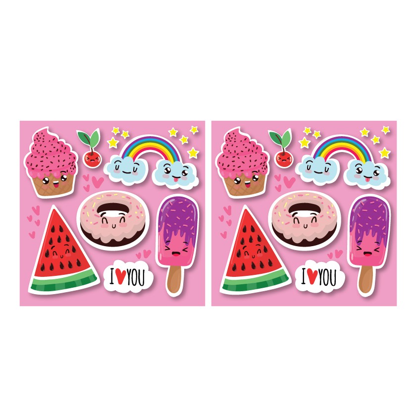 สติ๊กเกอร์กันน้ำ (ลายการ์ตูน03) สำหรับติดเคสมือถือ,แบตสำรอง,สมุดโน้ต,อื่นๆ [รหัส A-0019]