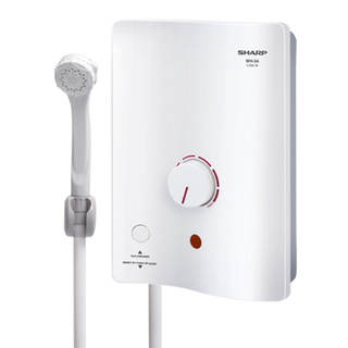 🔥สินค้าขายดี!! SHARP เครื่องทำน้ำอุ่น รุ่น อีโคโนมี WH-34 กำลัง 3500 วัตต์ สีขาว Water Heaters