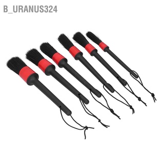 B_uranus324 6Pcs Car Detailing Brushes Cleaning Brush Set for Wheels Tire Interior Exterior Air Vents Tools Kit