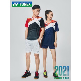 2021 ใหม่ yonex Yonex แบดมินตันเสื้อผ้าชุดบุรุษและสตรีเสื้อ yy แห้งเร็วปิงปองกีฬา