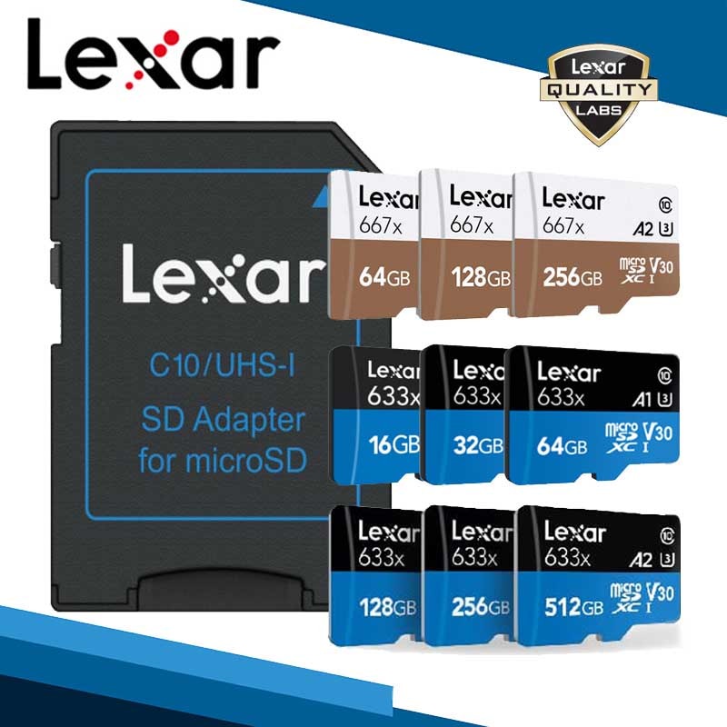 Lexar การ์ดหน่วยความจํา micro sd 128gb cartao de memoria tarjeta micro sd card microsd 256gb tf card 512gb