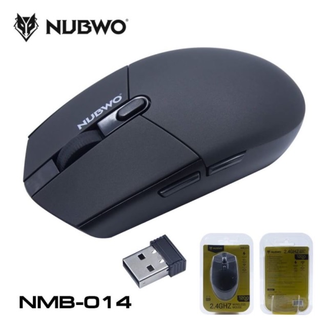 NUBWO USB Optical Mouse รุ่น NMB-014เม้าส์ ไร้สาย แบบไร้เสียงคลิก มีโหมดประหยัดถ่าน