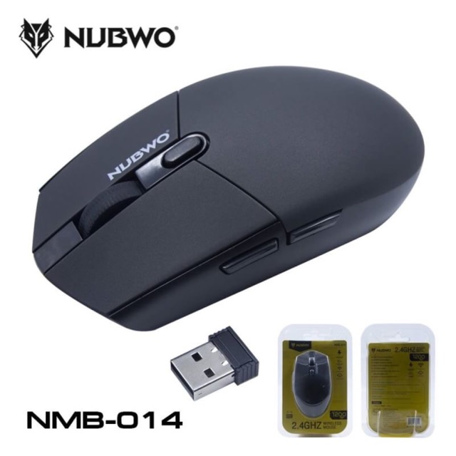 NUBWO USB Optical Mouse รุ่น NMB-014 / รุ่น NMB-010เม้าส์ ไร้สาย แบบไร้เสียงคลิก มีโหมดประหยัดถ่าน