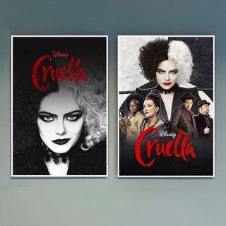 Cruella Posters , Emma Stone ครูเอลลา เดอ วิล โปสเตอร์ภาพขนาด 33X48 cm