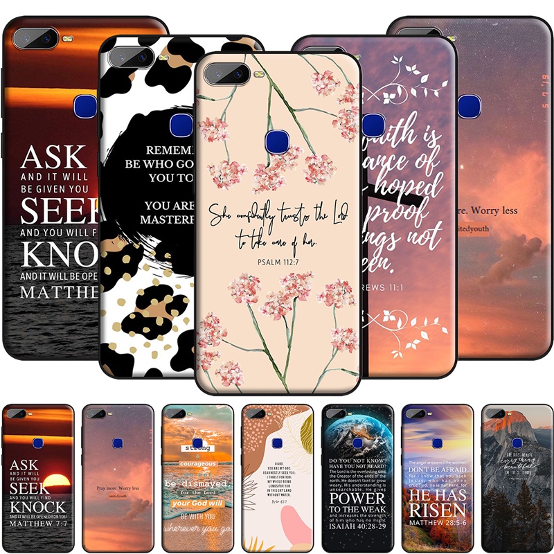 DEC27 พระคัมภีร์ Verse พระเยซูซิลิโคนนุ่ม TPU สําหรับ OPPO A5S A7 2018 A3S A5 A12 A15 A15S A16 A16S 