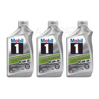 น้ำมันเครื่องสังเคราะห์แท้ Mobil1 0W-30 Advanced Fuel Economy จำนวน 3 Qt