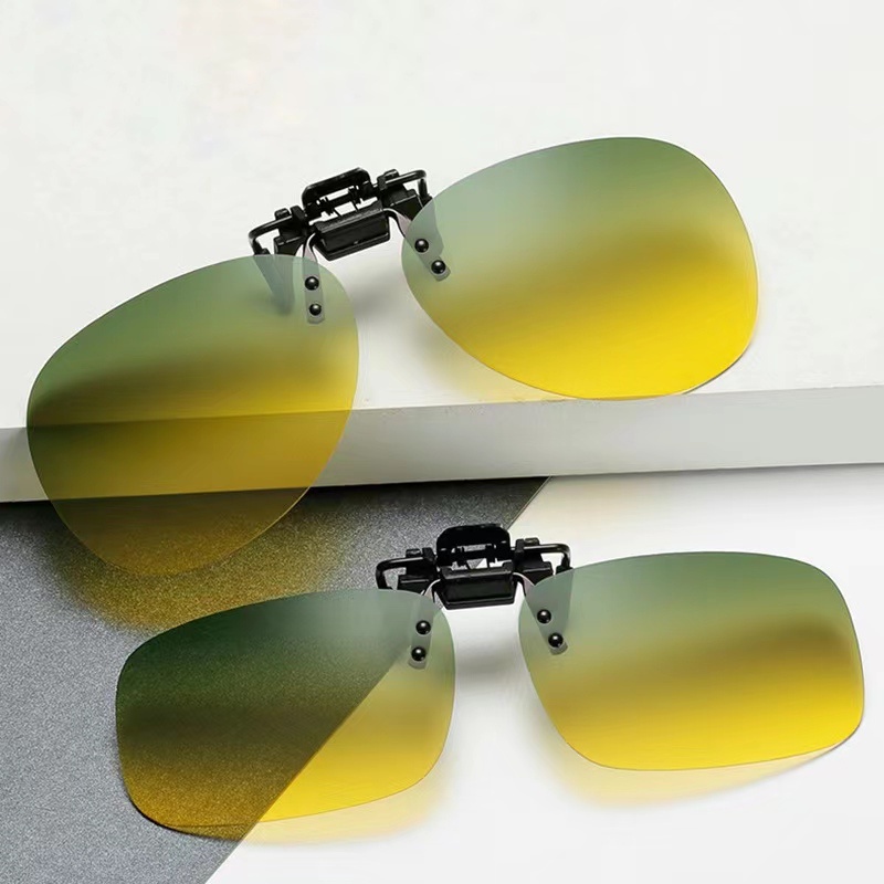 Day and night dualuse polarized clip sunglasses Men Women driver light