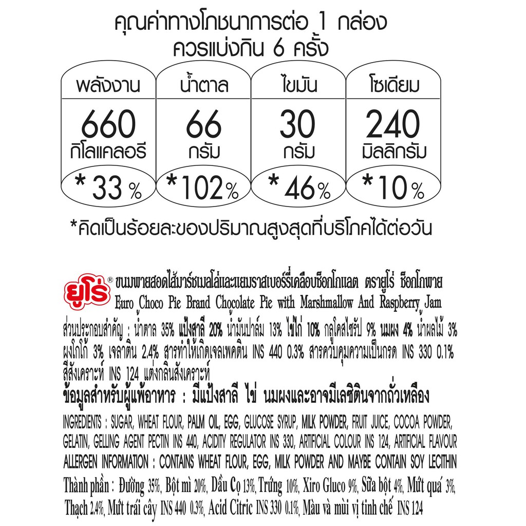 Euro ขนมพายสอดไส้ ตรายูโร่ ช็อกโกพาย #6