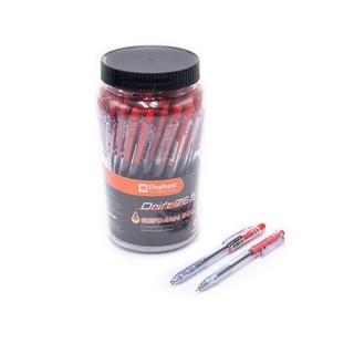 ปากกาลูกลื่น ตราช้าง รุ่น Drif76.5 หมึกแดง 0.5mm ปากกาแพ็ค ปากกาแดง ปากกาเจล ปากกา ปากา ปากกากด [กล่อง50ด้าม]