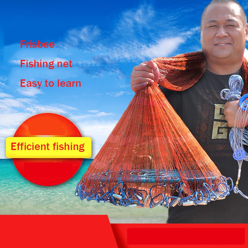 Frisbeetype net fishing nets throw nets hand throwing nets fishing