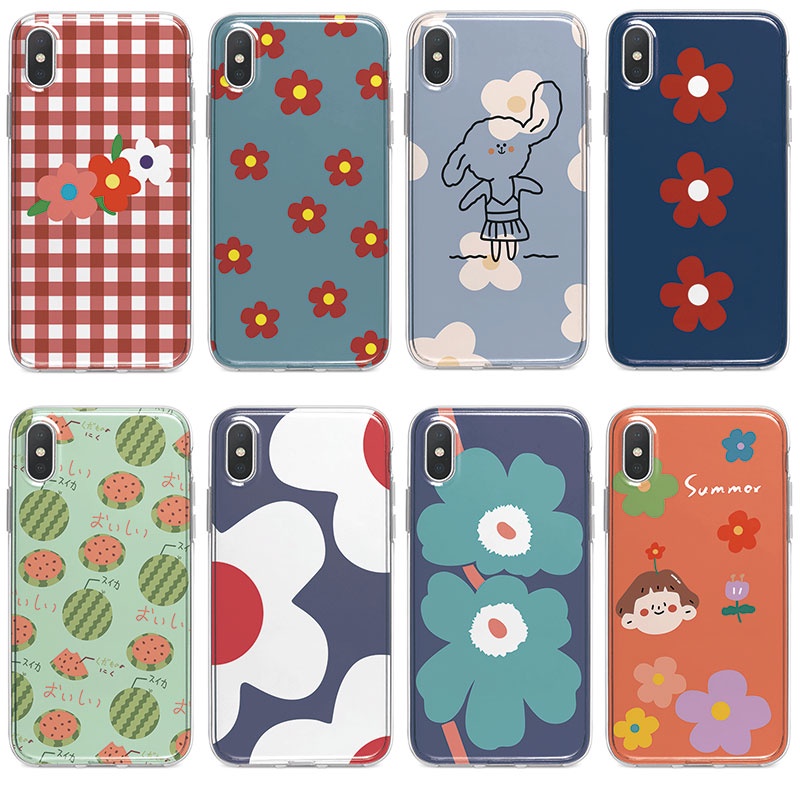 เคสโทรศัพท์ซิลิโคน แบบนิ่ม ลายดอกไม้ สําหรับ Samsung Galaxy A01 Core A02 A02S A12