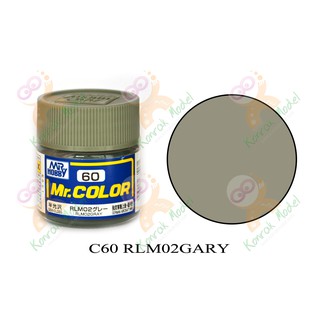 สีสูตรทินเนอร์ Mr.hobby Mr.color C60 RLM02 Gray Semi-Gloss 10ml