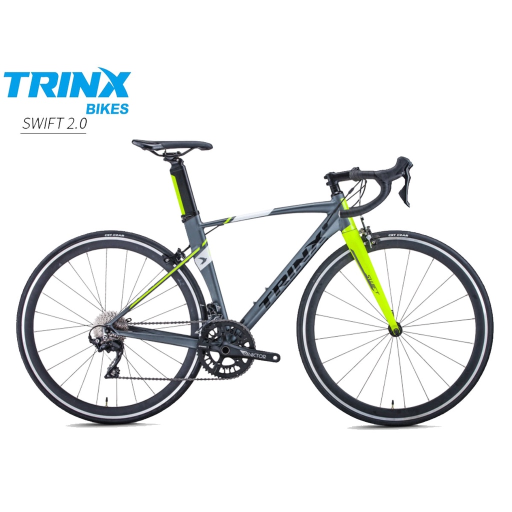 TRINX SWIFT 2.0 ALLOY จักรยานเสือหมอบ เฟรมอลูตะเกียบคาร์บอน Shimano 105 R7000