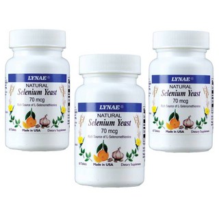 LYNAE Selenium Yeast 70 mcg Vitamin USA ไลเน่ 60 เม็ด (3 ขวด)