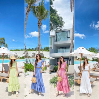 เซตนี้หวานมากกกดีเทลน่ารักเหมาะกับสาวๆสายคาเฟ่สุดๆ สวยทุกสี เสื้อครอปเป็นเอวสม็อก กระโปรงเอวสม็อก เนื้อผ้าใส่สบายไม่ร้อน