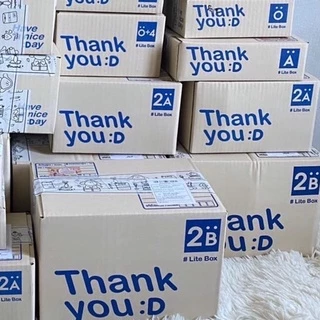 [แพ็คละ 20 ใบ] กล่องไปรษณีย์ Lite Box Thank You เบอร์ 00/0/0+4 /A /AA /2A/B/2B/C/D